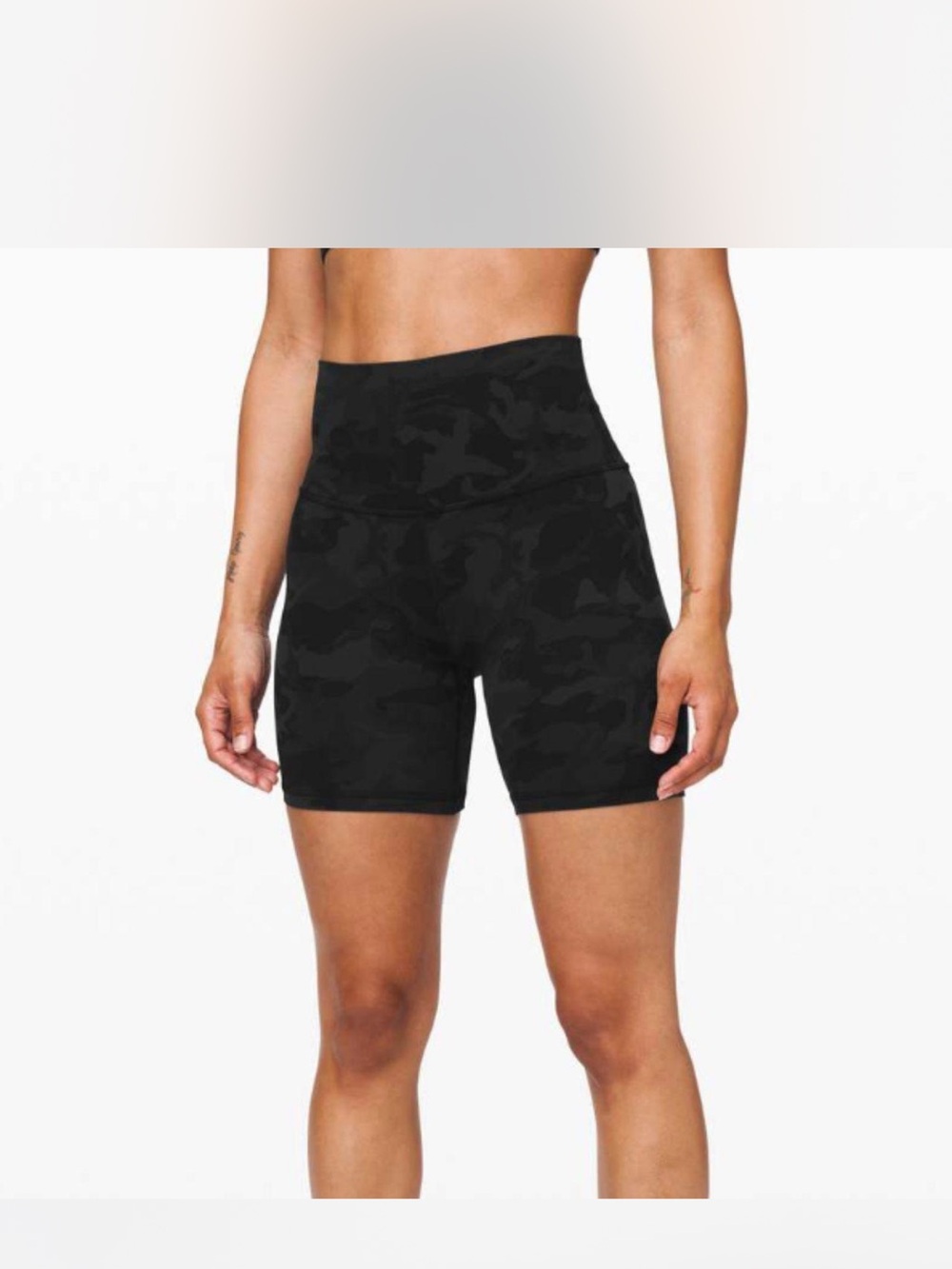 lululemon athletica Black Camo High-Rise Bike Shorts